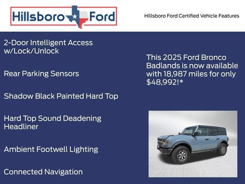 Certified 2025 Ford Bronco Badlands AWD/4WD image 13