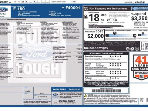 Used 2018 Ford F150 XL w/ Equipment Group 101A Mid AWD/4WD image 17