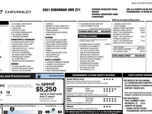 Used 2021 Chevrolet Suburban Z71 w/ Rear Media and Nav Package image 3