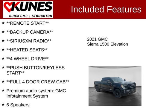 Used 2021 GMC Sierra 1500 Elevation w/ X31 Off-Road Package AWD/4WD image 2