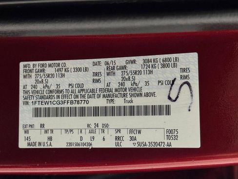 Used 2015 Ford F150 Lariat w/ Equipment Group 502A Luxury RWD image 62