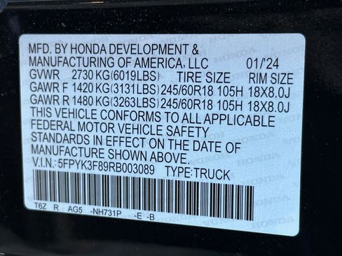 Used 2024 Honda Ridgeline Black Edition image 15