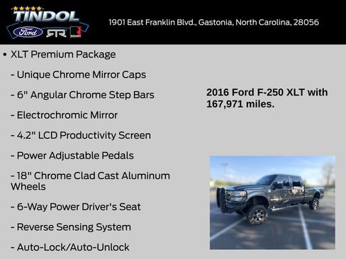 Used 2016 Ford F250 XLT w/ XLT Premium Package AWD/4WD image 12