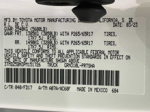 Certified 2023 Toyota Tacoma TRD Sport w/ Black Out Package (TMS) AWD/4WD image 30