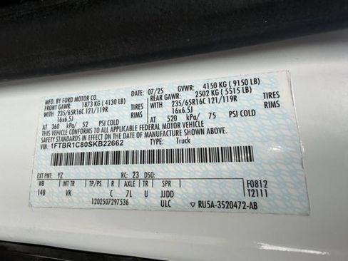 Used 2025 Ford Transit 250 148 Medium Roof w/ Exterior Upgrade Package RWD image 37