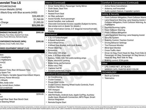 Certified 2024 Chevrolet Trax LS w/ LS Convenience Package image 13