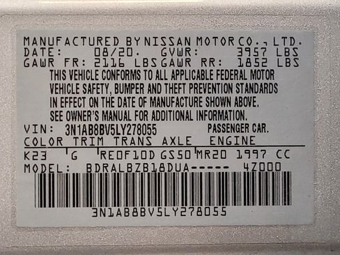 Used 2020 Nissan Sentra S FWD image 33