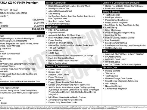 New 2026 MAZDA CX-90 Plug-In Hybrid w/Premium Sport AWD/4WD image 3