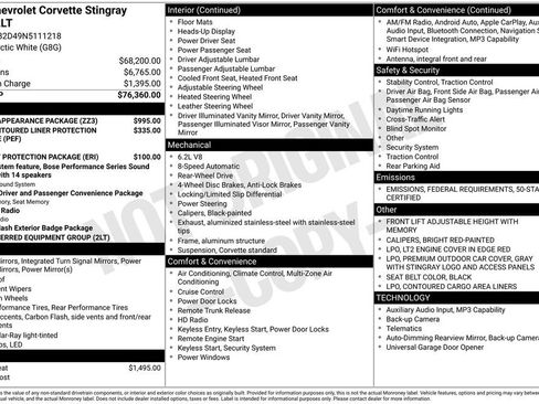 Certified 2022 Chevrolet Corvette Stingray Preferred Cpe w/ Engine Appearance Package image 3