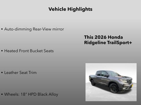 New 2026 Honda Ridgeline TrailSport+ image 10