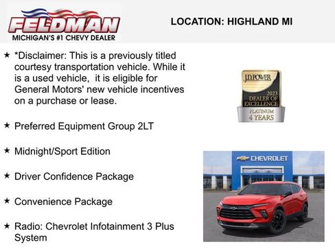 New 2025 Chevrolet Blazer LT w/ Convenience Package image 3