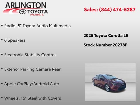 Used 2025 Toyota Corolla LE FWD image 4