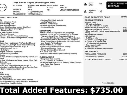 Used 2021 Nissan Rogue SV image 3