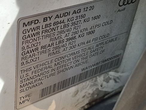Used 2021 Audi SQ7 Prestige w/ Prestige Package image 15