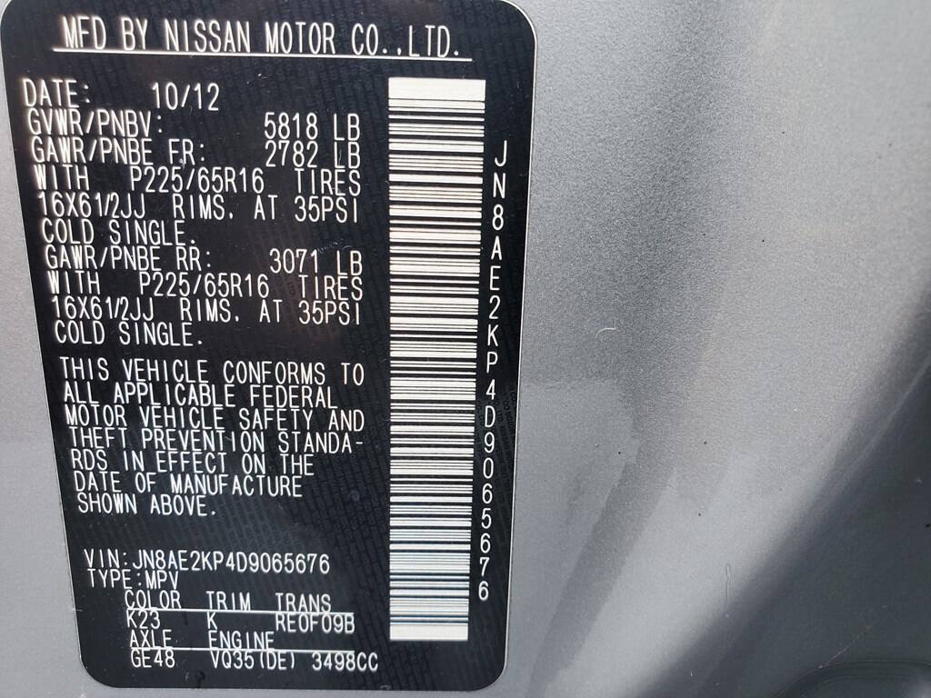Used 2013 Nissan Quest S FWD image 14