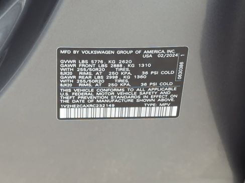 Certified 2024 Volkswagen Atlas Cross Sport SE image 24