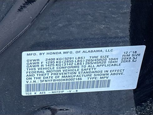 Used 2019 Honda Passport Elite image 33