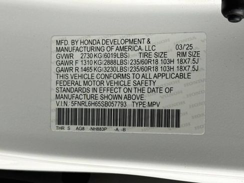 Used 2025 Honda Odyssey EX-L image 35