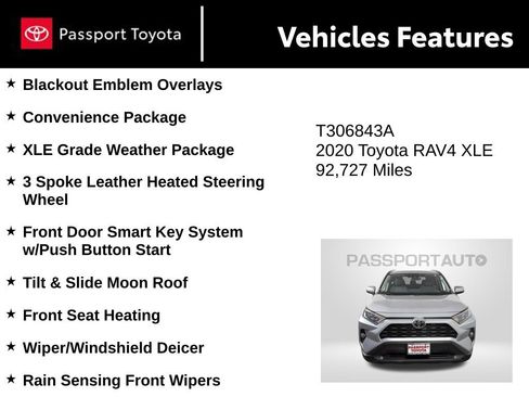 Used 2020 Toyota RAV4 XLE w/ Convenience Package AWD/4WD image 11