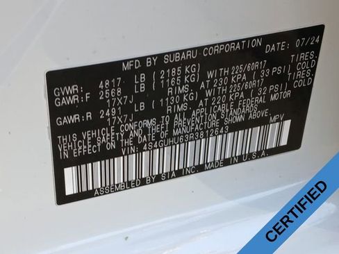 Certified 2024 Subaru Crosstrek 2.5i Wilderness AWD/4WD image 19