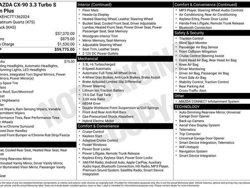 New 2026 MAZDA CX-90 3.3 Turbo S w/ Premium Plus image 6