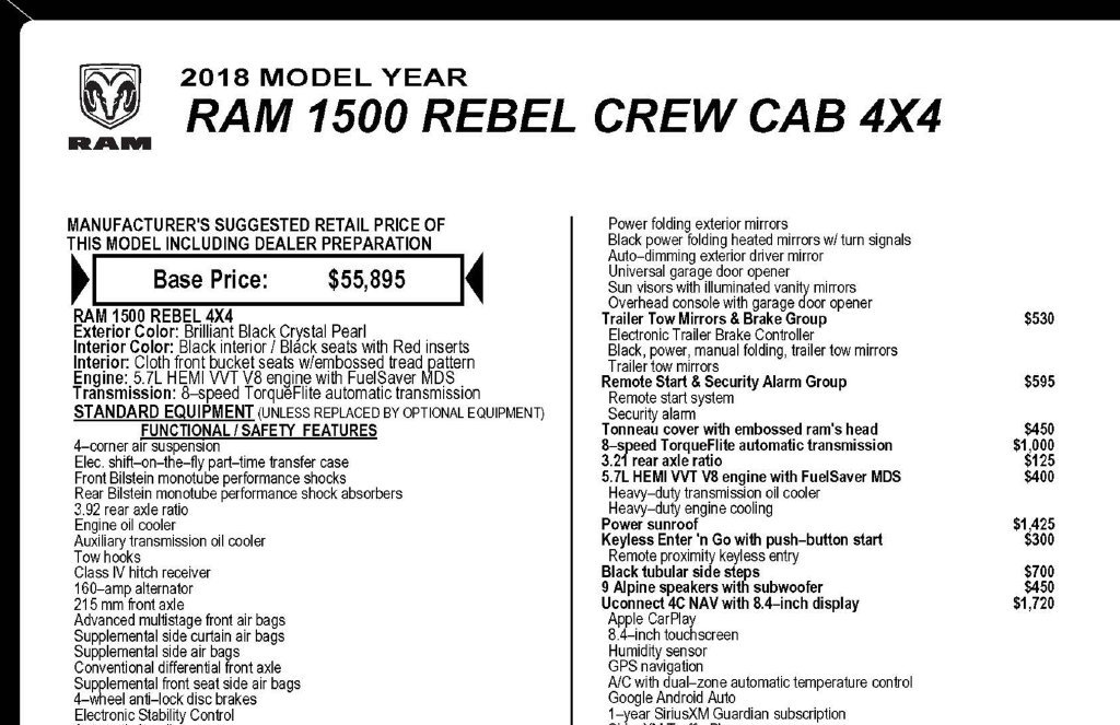 Used 2018 RAM 1500 Rebel w/ Luxury Group AWD/4WD image 3
