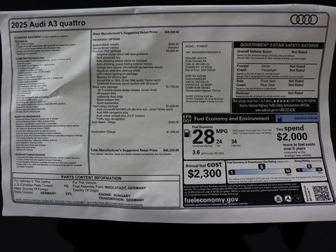 Used 2025 Audi A3 2.0T Premium Plus w/ Premium Plus Package image 10