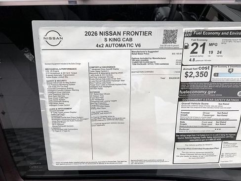 New 2026 Nissan Frontier S w/ Tow Package RWD image 38