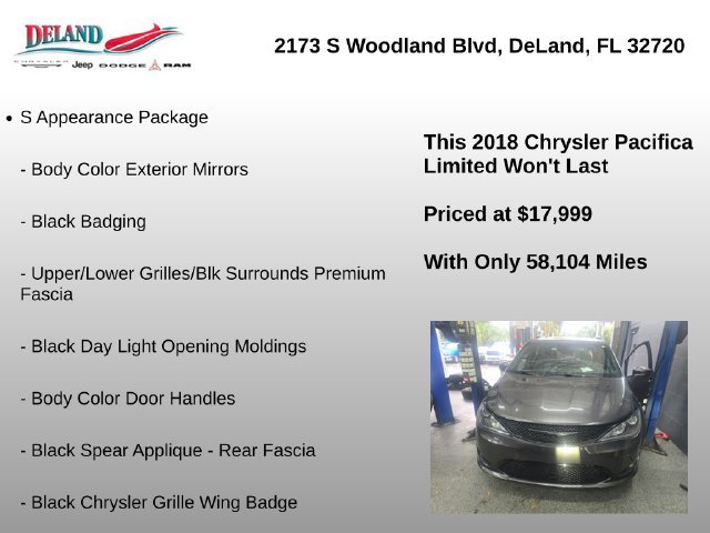 Used 2018 Chrysler Pacifica Limited w/ Advanced Safetytec Group FWD image 8