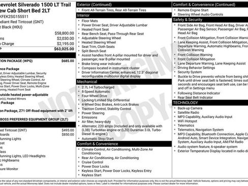 Certified 2025 Chevrolet Silverado 1500 LT Trail Boss w/ Protection Package AWD/4WD image 34