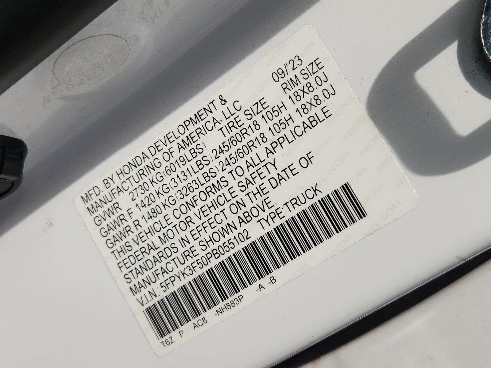 Used 2023 Honda Ridgeline RTL image 33