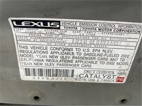 Used 2002 Lexus SC 430 Convertible image 20