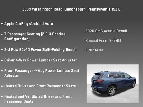 Certified 2026 GMC Acadia Denali w/ Super Cruise Package AWD/4WD image 11