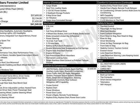 Certified 2025 Subaru Forester Limited AWD/4WD image 34
