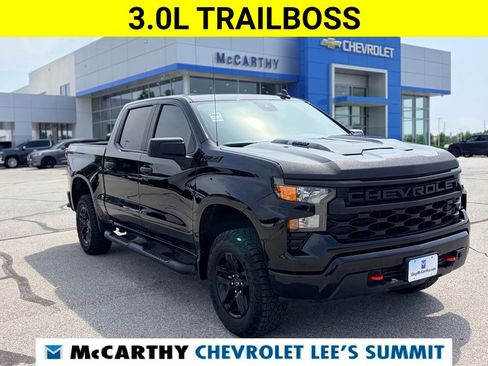 Certified 2024 Chevrolet Silverado 1500 Custom Trail Boss w/ LPO, Dark Essentials Package AWD/4WD image 1