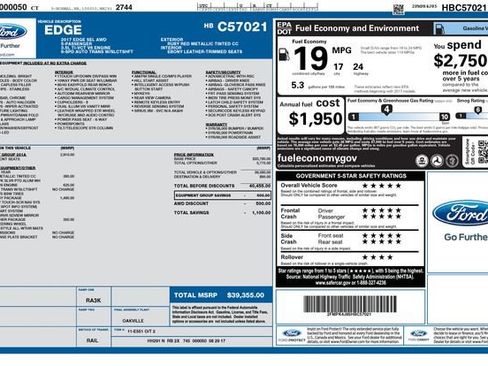 Used 2017 Ford Edge SEL w/ Equipment Group 201A AWD/4WD image 2
