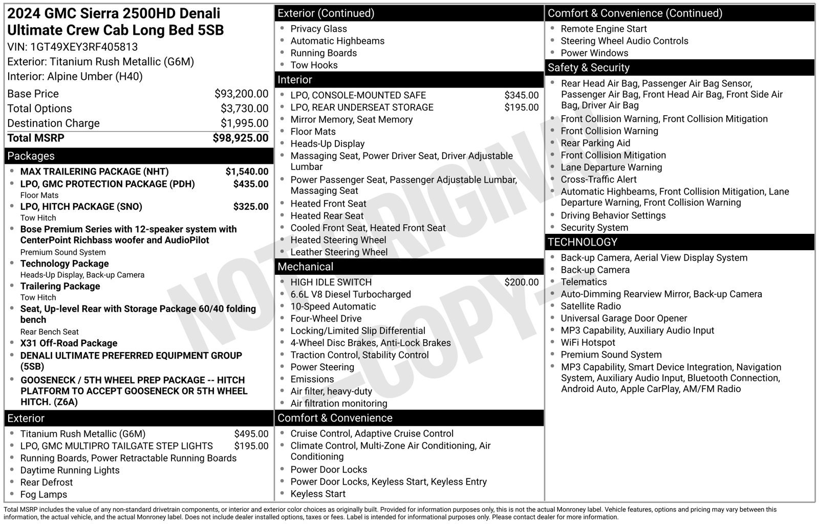 Used 2024 GMC Sierra 2500 Denali Ultimate w/ Max Trailering Package AWD/4WD image 13