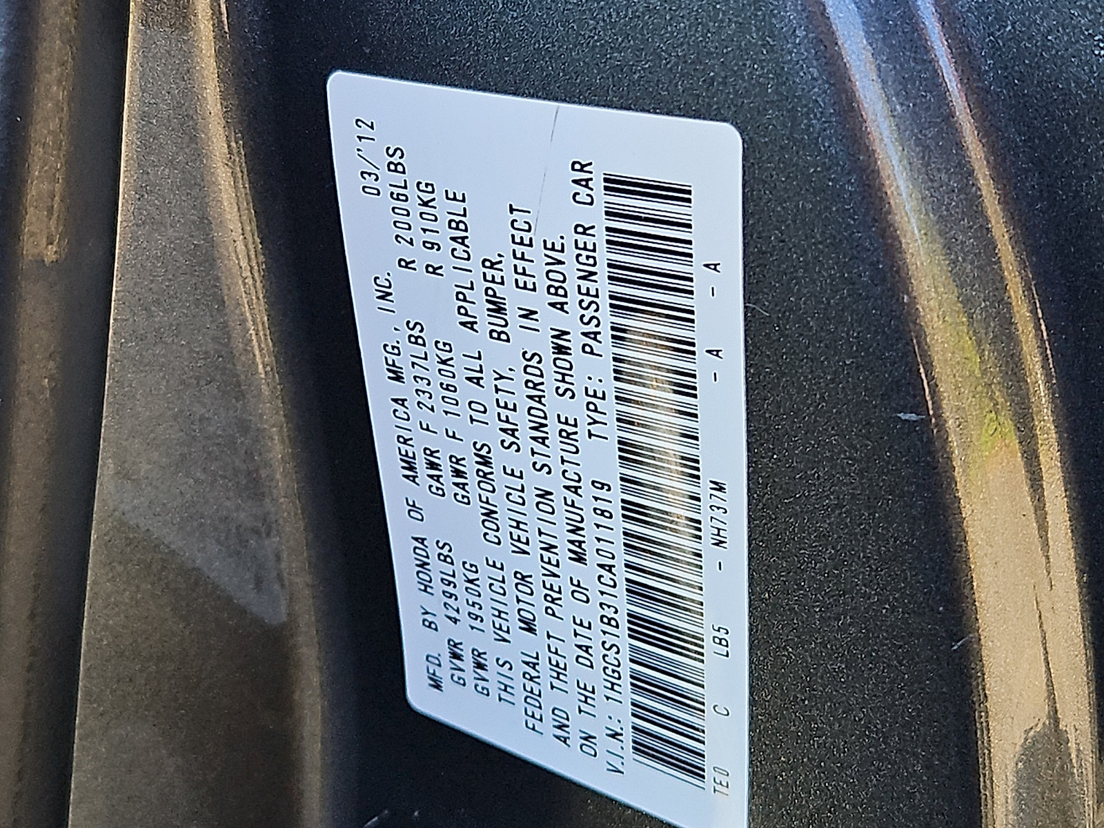 Used 2012 Honda Accord LX-S image 26