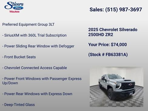 Used 2025 Chevrolet Silverado 2500 ZR2 w/ ZR2 Bison Edition AWD/4WD image 8