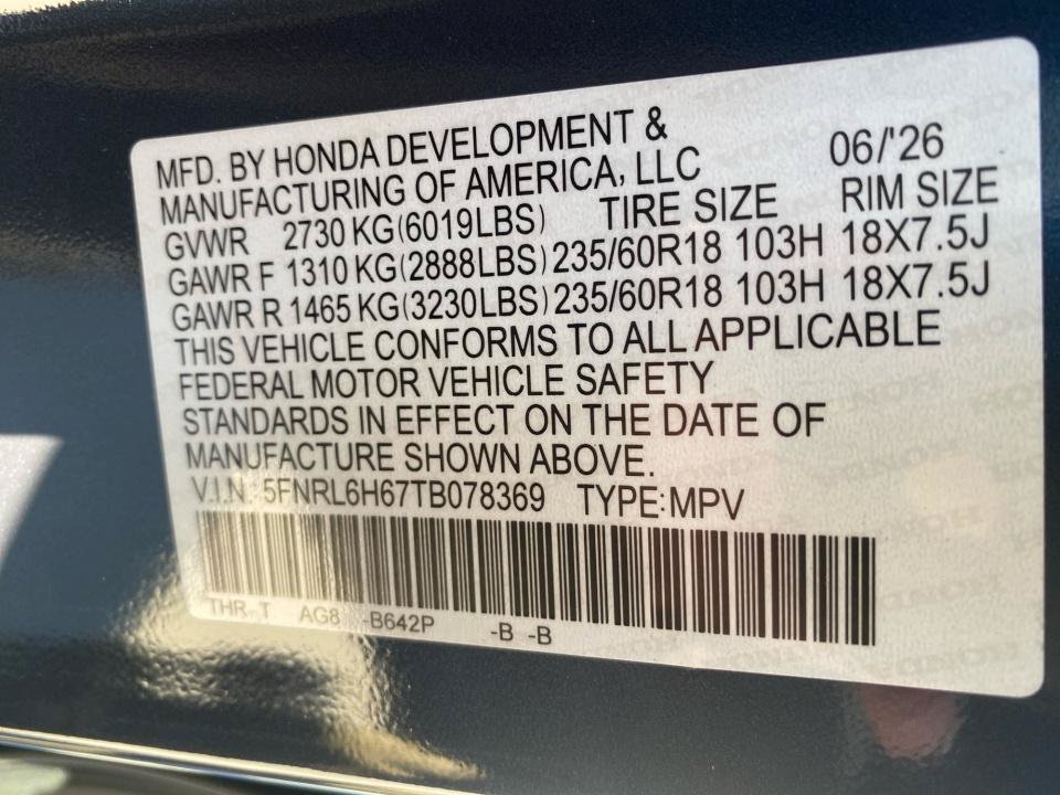 Certified 2026 Honda Odyssey EX-L image 35