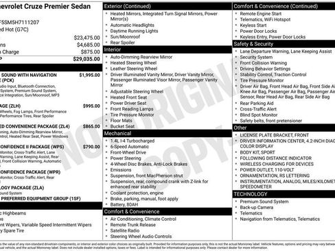 Used 2017 Chevrolet Cruze Premier FWD image 7
