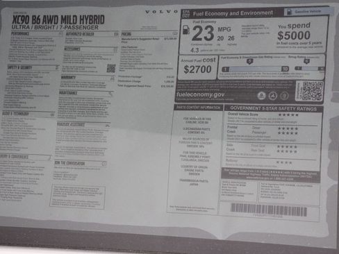 New 2026 Volvo XC90 B6 Ultra w/ Protection Package image 18