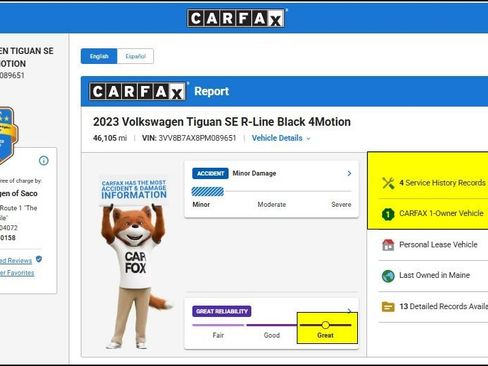 Used 2023 Volkswagen Tiguan SE R-Line AWD/4WD image 12