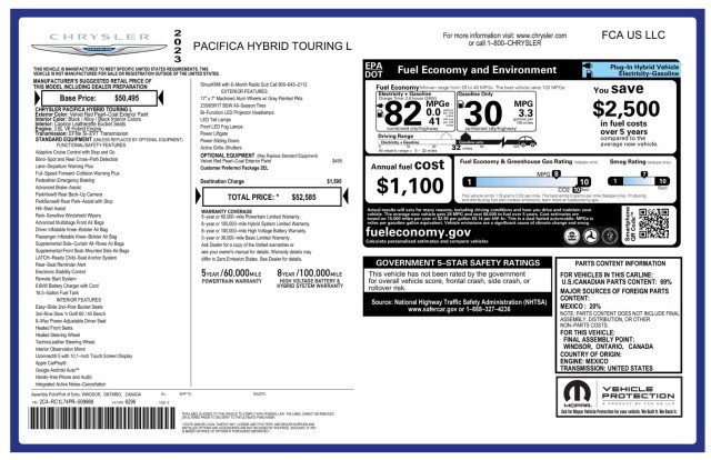 Used 2023 Chrysler Pacifica Touring-L FWD image 3
