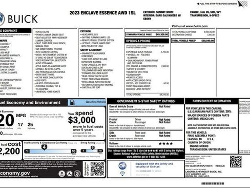 Used 2023 Buick Enclave Essence w/ Experience Buick Package AWD/4WD image 2