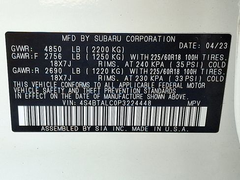 Certified 2023 Subaru Outback Onyx Edition image 27