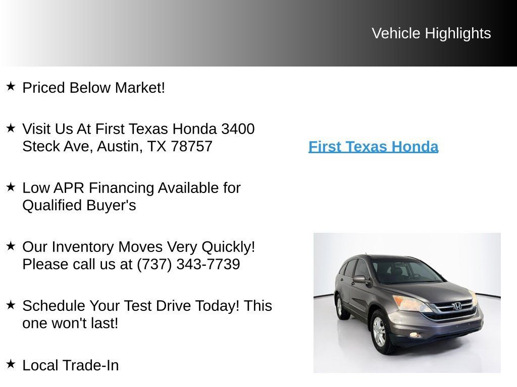 Used 2010 Honda CR-V EX-L image 9