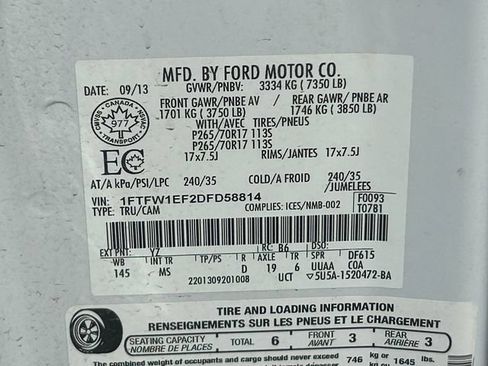 Used 2013 Ford F150 XLT w/ Mid Equipment Group AWD/4WD image 15