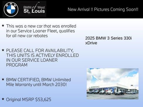 Certified 2025 BMW 330i xDrive Sedan w/ Premium Package image 3