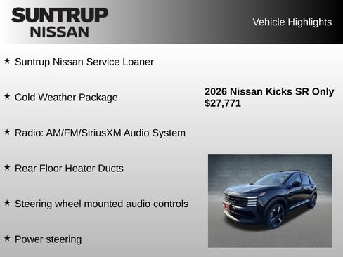 Used 2026 Nissan Kicks SR w/ Cold Weather Package AWD/4WD image 8